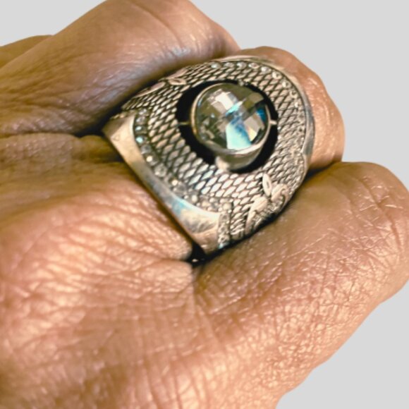 Brighton Love Padlock Cigar Band Ring Retired - Picture 10 of 10